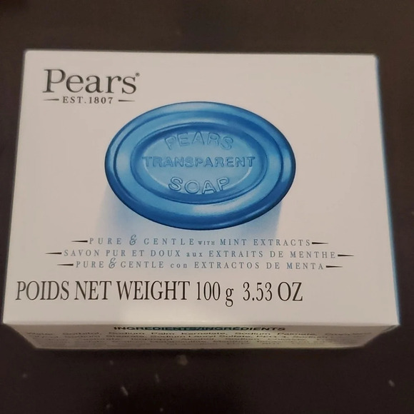Pear's Transparent Soap Pure & Gentle With Mint Extracts Bundle of 2 Bars 3.53oz - Picture 3 of 3